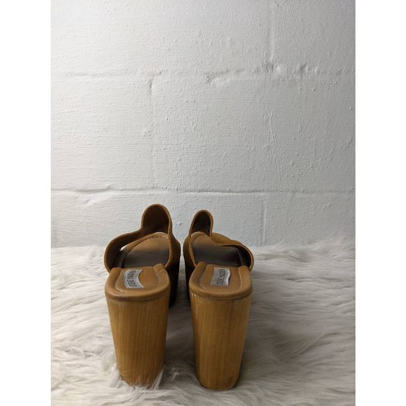 Steve Madden Sandals Size 38 US 8 Playdate Platform Made in Italy Y2K Chestnut S - Picture 4 of 7